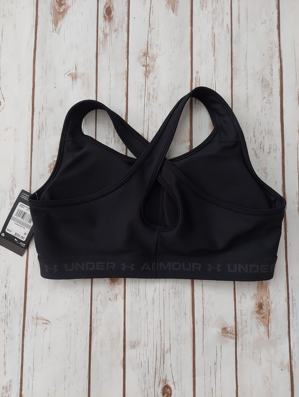 Under Armour Women's Black Crossback Sports Bra 1X - Picture 5 of 11
